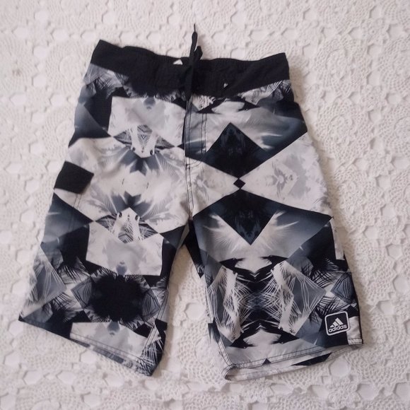 adidas Other - Adidas 30" Swim Trunk Board Shorts Black Geometric